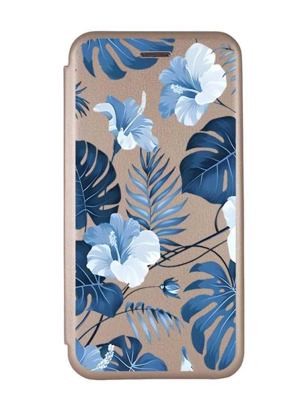 Чохол-книжка з малюнком для Samsung Galaxy A14 5G Золотий :: Тропіки (принт 373)