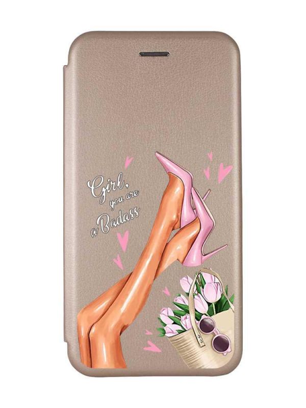 Чохол-книжка з малюнком для Samsung Galaxy A14 5G Золотий :: Ніжки (принт 62)