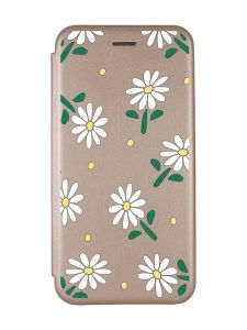 Чохол-книжка з малюнком для Samsung Galaxy A32 Золотий :: Ромашки (принт 368)