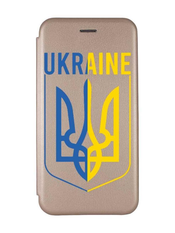 Чохол-книжка з малюнком для Xiaomi Redmi 10C Золотий :: Тризуб (патріотичний принт 254)
