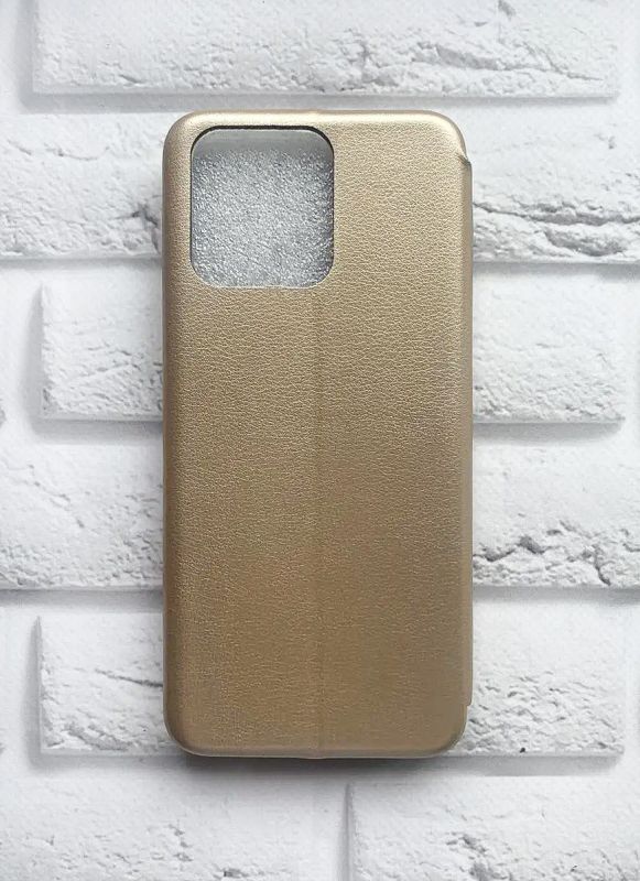 Чохол-книжка з малюнком для Xiaomi Redmi 10C Золотий :: Котик акула (принт 378)
