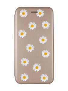 Чохол-книжка з малюнком для Samsung Galaxy A02/A022 (2021) Золотий :: Фон ромашки (принт 41)