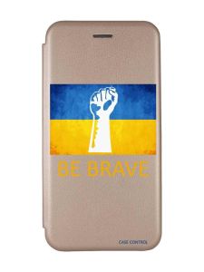 Чохол-книжка з малюнком для Samsung Galaxy A24 Золотий :: Мужність Україна (принт 42)