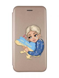 Чохол-книжка з малюнком для Samsung Galaxy A14 5G Золотий :: Моя Україна (принт 24)