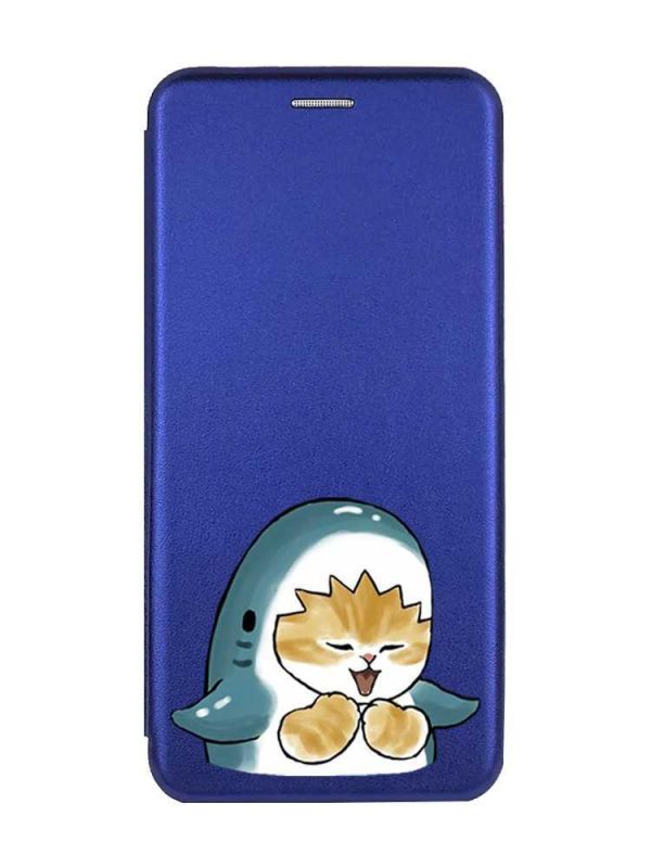 Чохол-книжка з малюнком для Samsung Galaxy A14 5G Синій :: Котик Акула (принт 376)