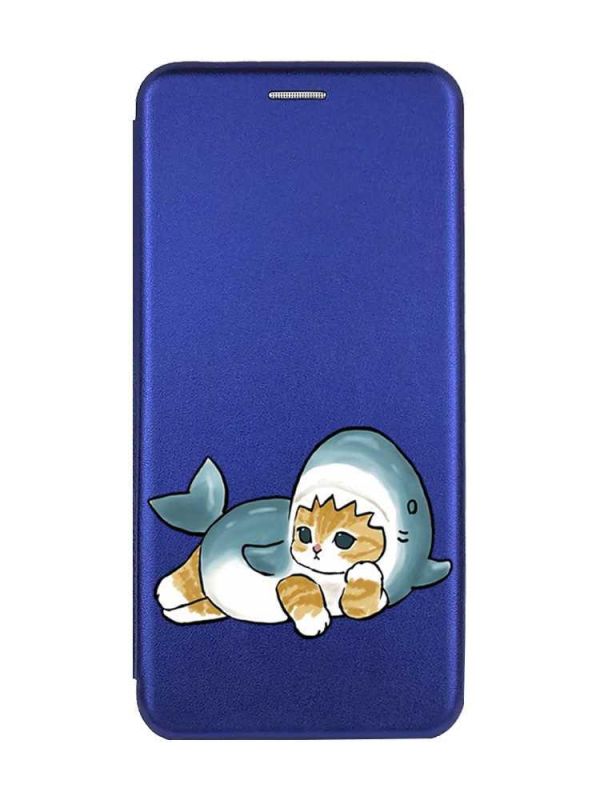 Чохол-книжка з малюнком для Samsung Galaxy A14 5G Синій :: Котик акула (принт 355)