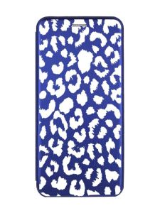 Чохол-книжка з малюнком для Samsung Galaxy A14 5G Синій :: Леопардовий принт Білий (принт 375)
