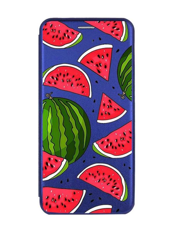 Чохол-книжка з малюнком для Samsung Galaxy A24 (A245) Синій :: Кавуни (принт 341)