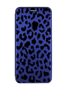 Чохол-книжка з малюнком для Samsung Galaxy A24 (A245) Синій :: Леопардовий принт (принт 374)