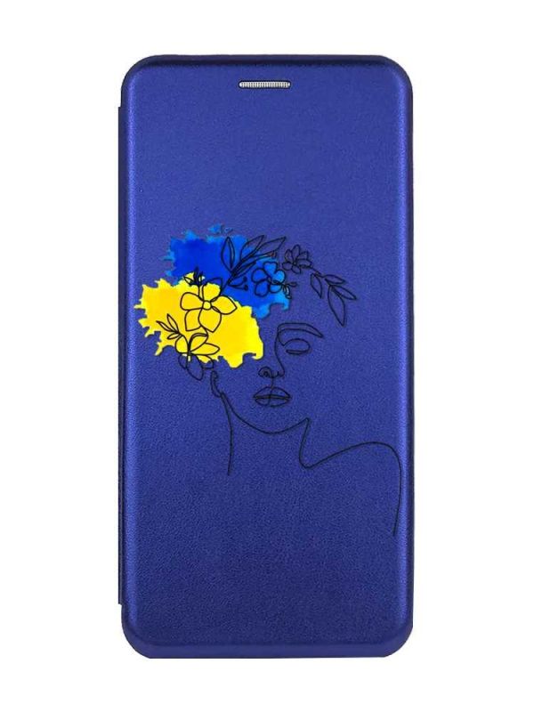 Чохол-книжка з малюнком для Samsung Galaxy A24 (A245) Синій :: Українка Арт (принт 3)