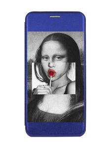 Чохол-книжка з малюнком для Samsung Galaxy A24 (A245) Синій :: Сучасна Мона Ліза (принт 351)