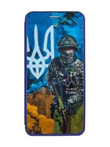 Чохол-книжка з малюнком для Samsung Galaxy A24 (A245) Синій :: Захисник (принт 349)