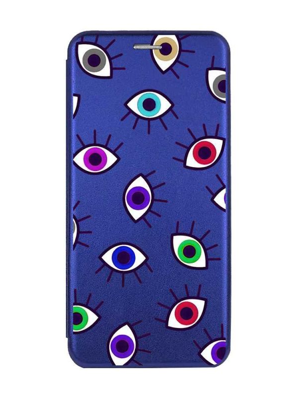 Чохол-книжка з малюнком для Samsung Galaxy A24 (A245) Синій :: Різнокольорові очі (принт 336)