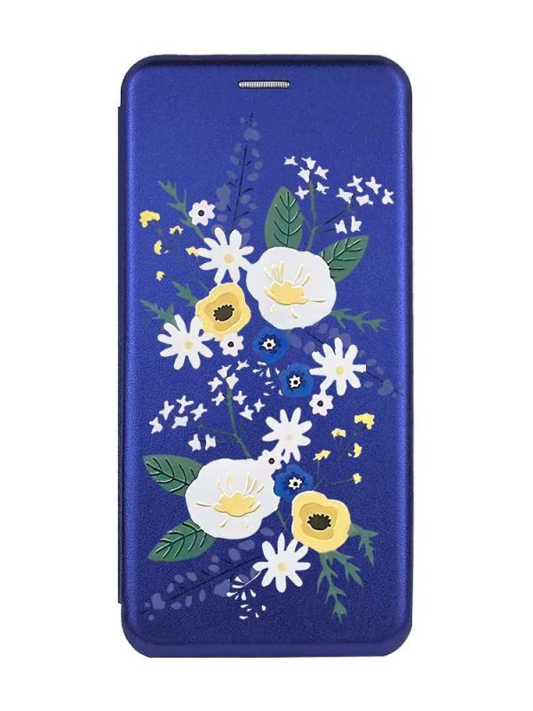 Чохол-книжка з малюнком для Samsung Galaxy A24 (A245) Синій :: Квіти. Акварель (принт 271)