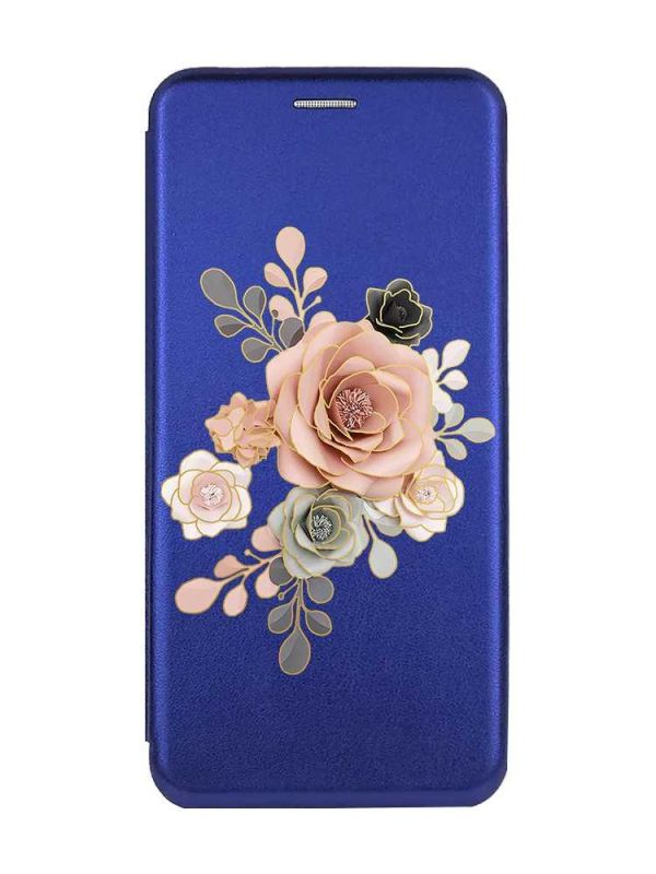 Чохол-книжка з малюнком для Samsung Galaxy A24 (A245) Синій :: Троянди (принт 275)