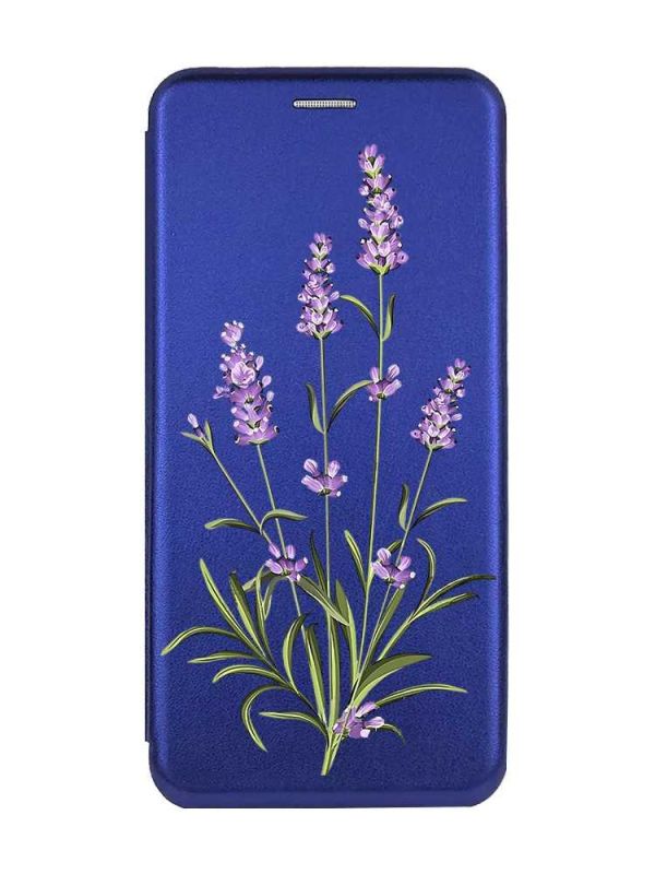 Чохол-книжка з малюнком для Samsung Galaxy A24 (A245) Синій :: Гілочки лаванди (принт 266)