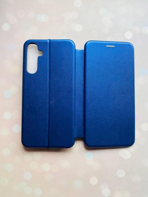 Чохол-книжка з малюнком для Samsung Galaxy A24 (A245) Синій :: Дівчина з тюльпанами (принт 23)