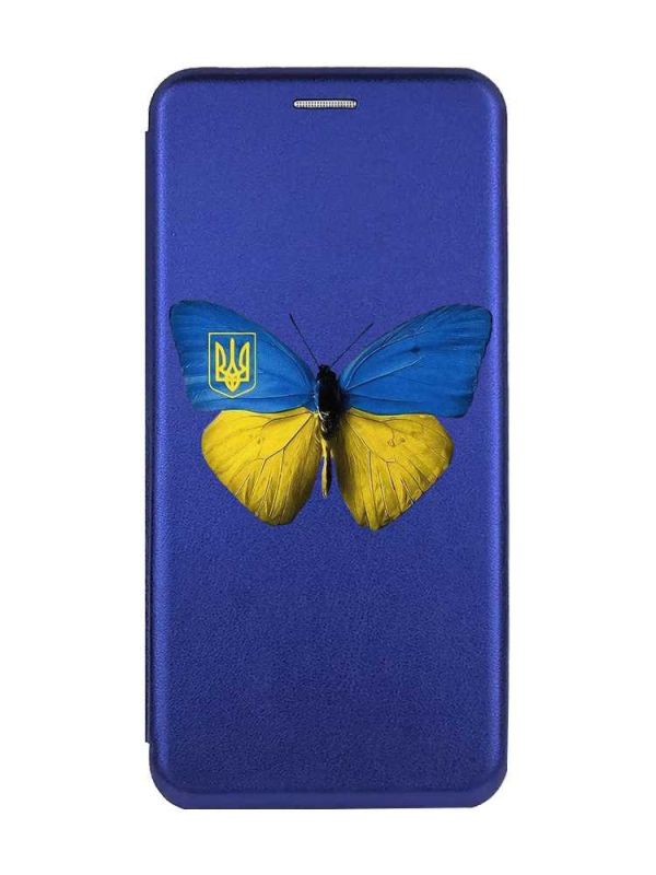 Чохол-книжка з малюнком для Xiaomi Redmi 9A Синій :: Метелик Україна (принт 255)