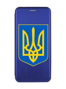Чохол-книжка з малюнком для Xiaomi Redmi 9A Синій :: Тризуб Україна (принт 256)