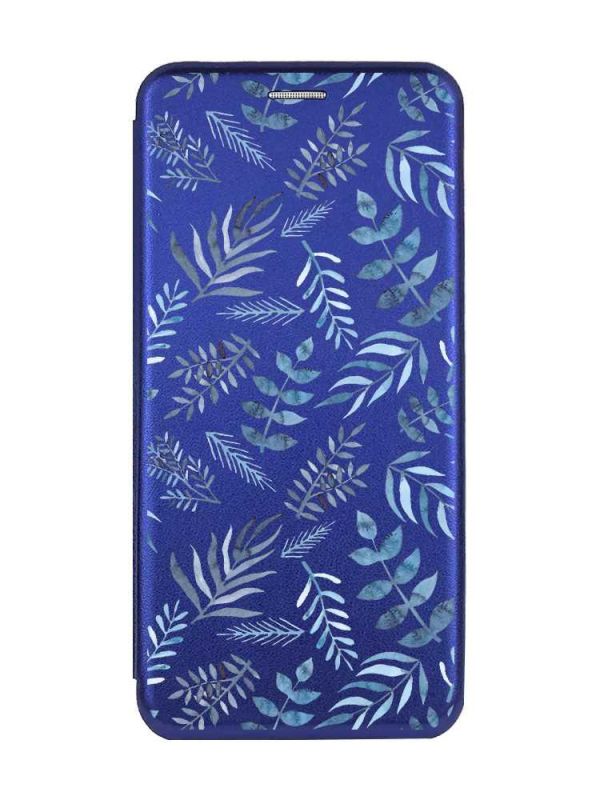 Чохол-книжка з малюнком для Xiaomi Redmi 9A Синій :: Рослинний фон (принт 276)