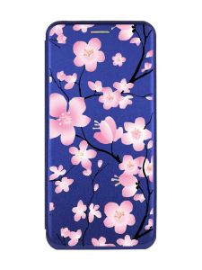 Чохол-книжка з малюнком для Xiaomi Redmi 9A Синій :: Квітуча сакура (принт 282)