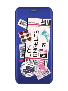 Чохол-книжка з малюнком для Xiaomi Redmi 9A Синій :: Подорожі. Лос-Анджелес (принт 328)
