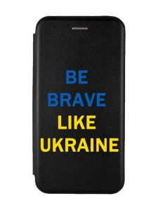 Чохол-книжка з малюнком для Xiaomi Redmi Note 13 4G Чорний :: Сміливість (принт 5)