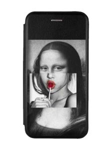 Чохол-книжка з малюнком для Samsung Galaxy А25 (A256) Чорний :: Сучасна Мона Ліза (принт 351)