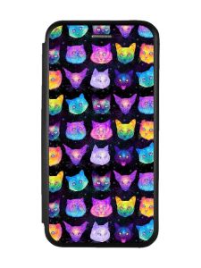 Чохол-книжка з малюнком для Samsung Galaxy A04E (A042) Чорний :: Котики Фон (принт 362)