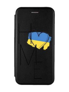 Чохол-книжка з малюнком для Xiaomi Redmi Note 13 4G Чорний :: Дім Україна (принт 353)