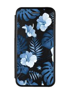Чохол-книжка з малюнком для Xiaomi Redmi Note 13 4G Чорний :: Тропіки (принт 373)
