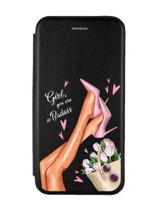 Чохол-книжка з малюнком для Xiaomi Redmi Note 13 4G Чорний :: Ніжки (принт 62)