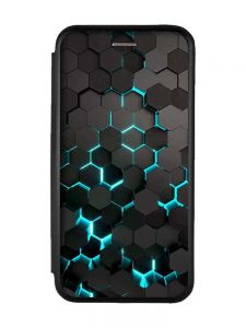 Чохол-книжка з малюнком для Samsung Galaxy A12 Чорний :: Соти 3D (принт 357)