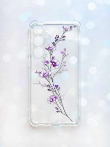 Чохол з потовщеними кутами на Samsung Galaxy A35 (A356) :: Гілочка квітів (принт 278)