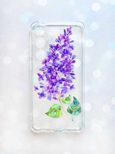 Чохол з потовщеними кутами на Samsung Galaxy A35 (A356) :: Гілочка бузку (принт 280)