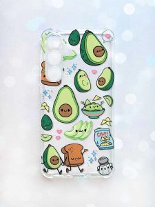 Чохол з потовщеними кутами на Samsung Galaxy A35 (A356) :: Милі авокадо каваї (принт 305)