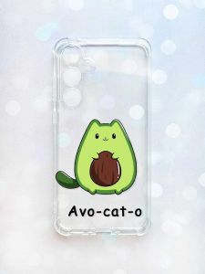 Чохол з потовщеними кутами на Samsung Galaxy A35 (A356) :: Котик Авокадо (принт 306)