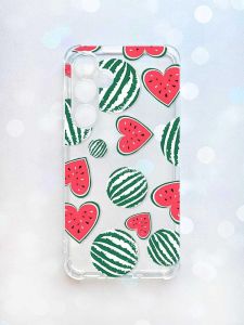 Чохол з потовщеними кутами на Samsung Galaxy A35 (A356) :: Кавуни сердечка (принт 343)