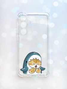 Чохол з потовщеними кутами на Samsung Galaxy A35 (A356) :: Котик Акула (принт 376)