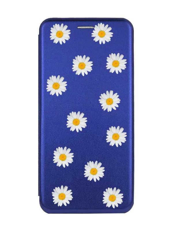 Чохол-книжка з малюнком для Samsung Galaxy А25 (A256) Синій :: Фон ромашки (принт 41)