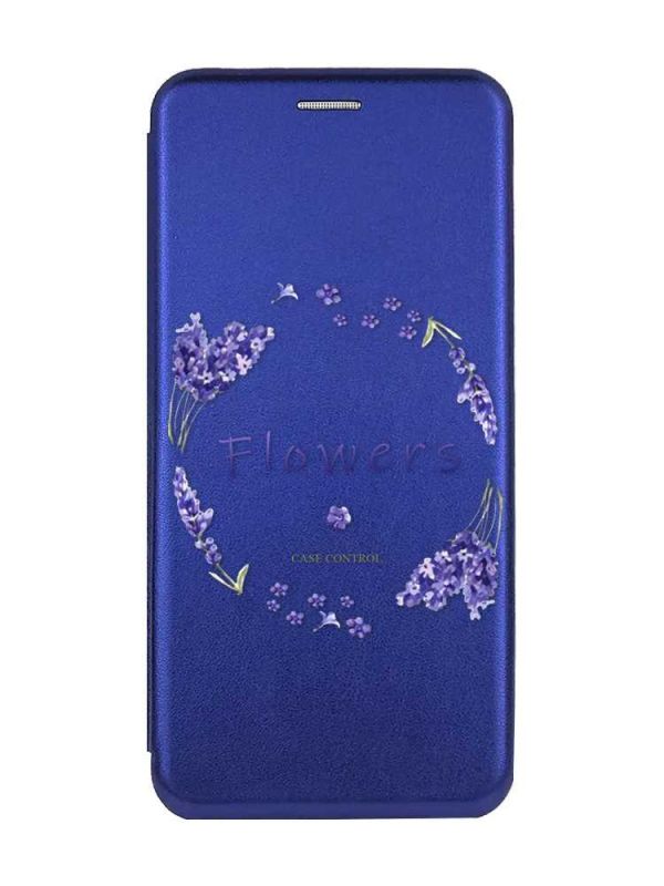 Чохол-книжка з малюнком для Samsung Galaxy А25 (A256) Синій :: Лавандовий віночок (принт 19)