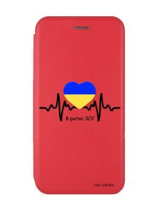 Чохол-книжка з малюнком для Xiaomi Redmi 12 Червоний :: В ритмі ЗСУ (принт 70)