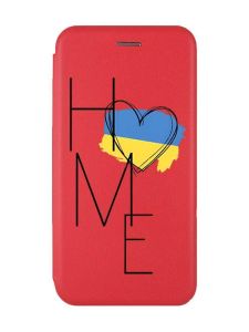 Чохол-книжка з малюнком для Xiaomi Redmi 12 Червоний :: Дім Україна (принт 353)