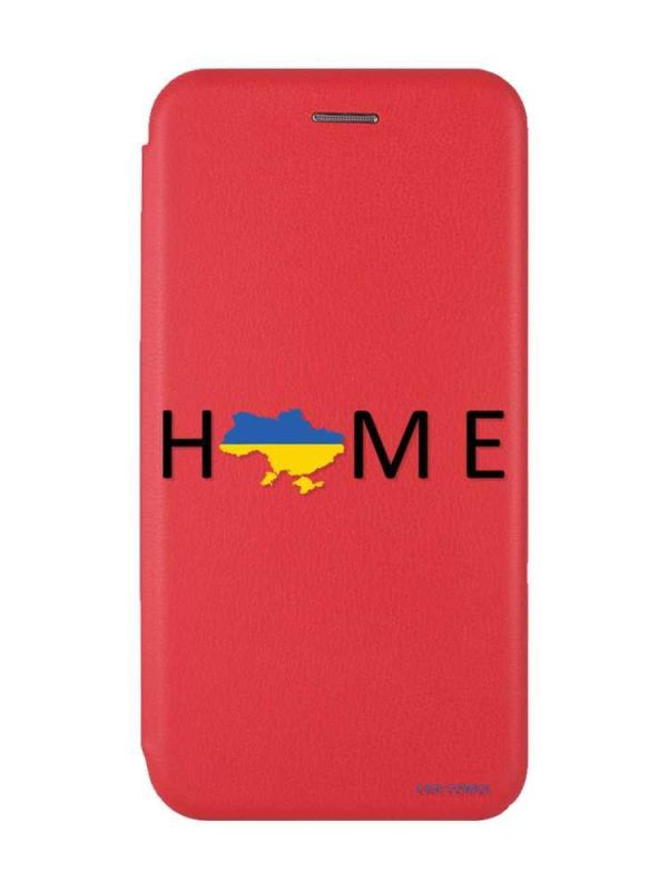 Чохол-книжка з малюнком для Xiaomi Redmi 12 Червоний :: Дім Україна (принт 72)