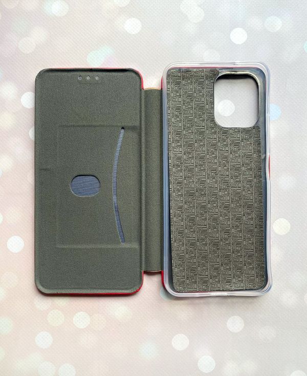 Чохол-книжка з малюнком для Xiaomi Redmi 12 Червоний :: Цьомики (принт 93)
