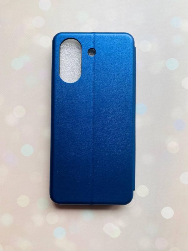 Чохол-книжка з малюнком для Xiaomi Redmi 13C/Poco C65 Синій :: Дівчина на каві (принт 228)
