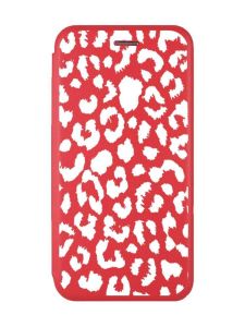 Чохол-книжка з малюнком для Xiaomi Redmi 12C Червоний :: Леопардовий принт Білий (принт 375)