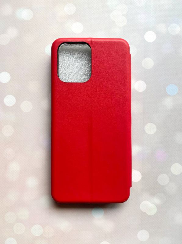 Чохол-книжка з малюнком для Xiaomi Redmi 12 Червоний :: Різнокольорові сердечка (принт 334)