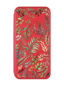 Чохол-книжка з малюнком для Xiaomi Redmi 12C Червоний :: Рослинний фон (принт 377)