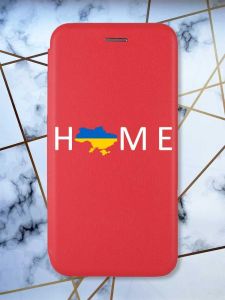 Чохол-книжка з малюнком для Xiaomi Redmi 12C Червоний :: Дім Україна (принт 73)